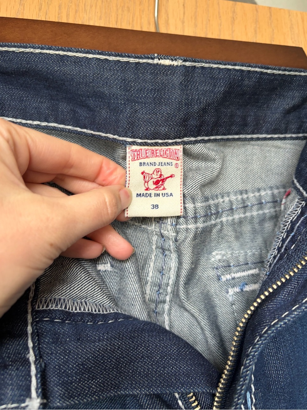 True Religion Men's Blue Boot Cut Jeans 38x32 - Picture 5 of 7